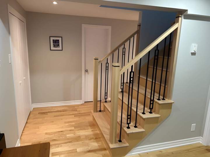 Rampe d'escalier sur mesure Saint-Hyacinthe